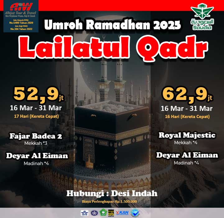 umroh ramadhan lailatul qadr itikaf 2025